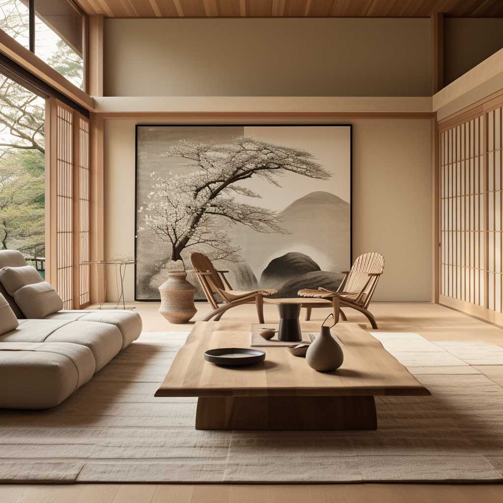 Japanese Living Room Design 1 