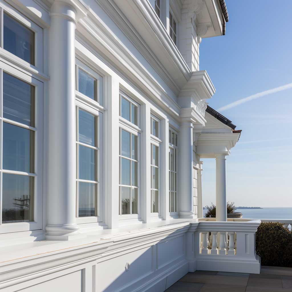 A photo highlighting the refined sophistication achieved by using outside EPS window trim.