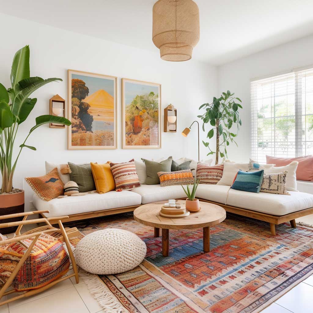 3+ Ways to Design a Colorful Boho Living Room • 333+ Inspiring ...