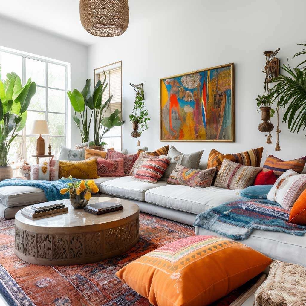 3+ Ways to Design a Colorful Boho Living Room • 333+ Inspiring ...