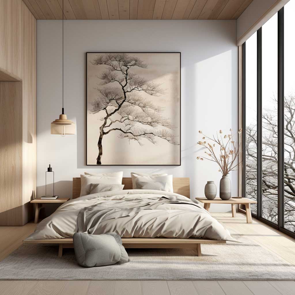 Japanese Inspired Bedroom Red