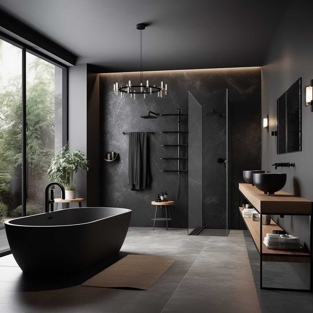 10+ Ideas for Creating a Luxury Modern Black Bathroom to Impress • 333 ...