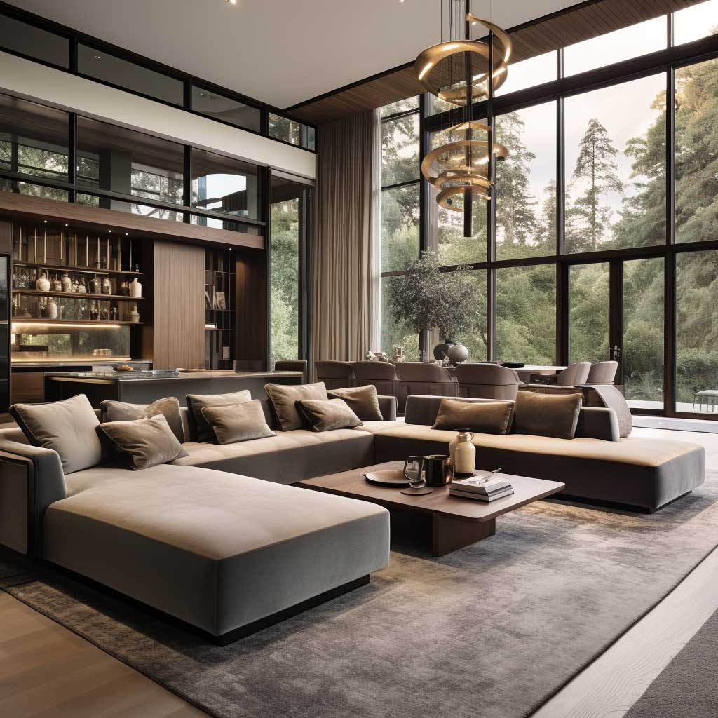 Modern brown deals living room