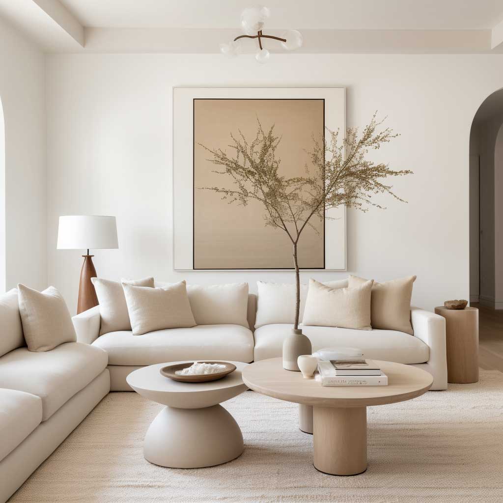 Warm Minimalist Living Room Warm Minimalist Living Room