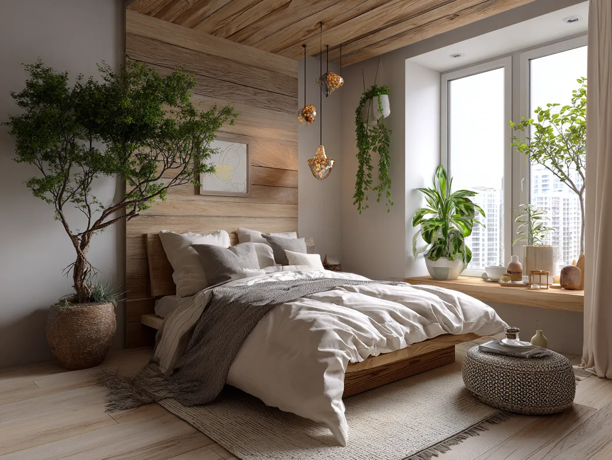 Elements of Nature Enhancing Cozy Bedroom Ambiance - 2