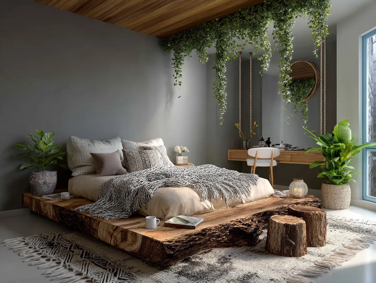 Elements of Nature Enhancing Cozy Bedroom Ambiance - 3