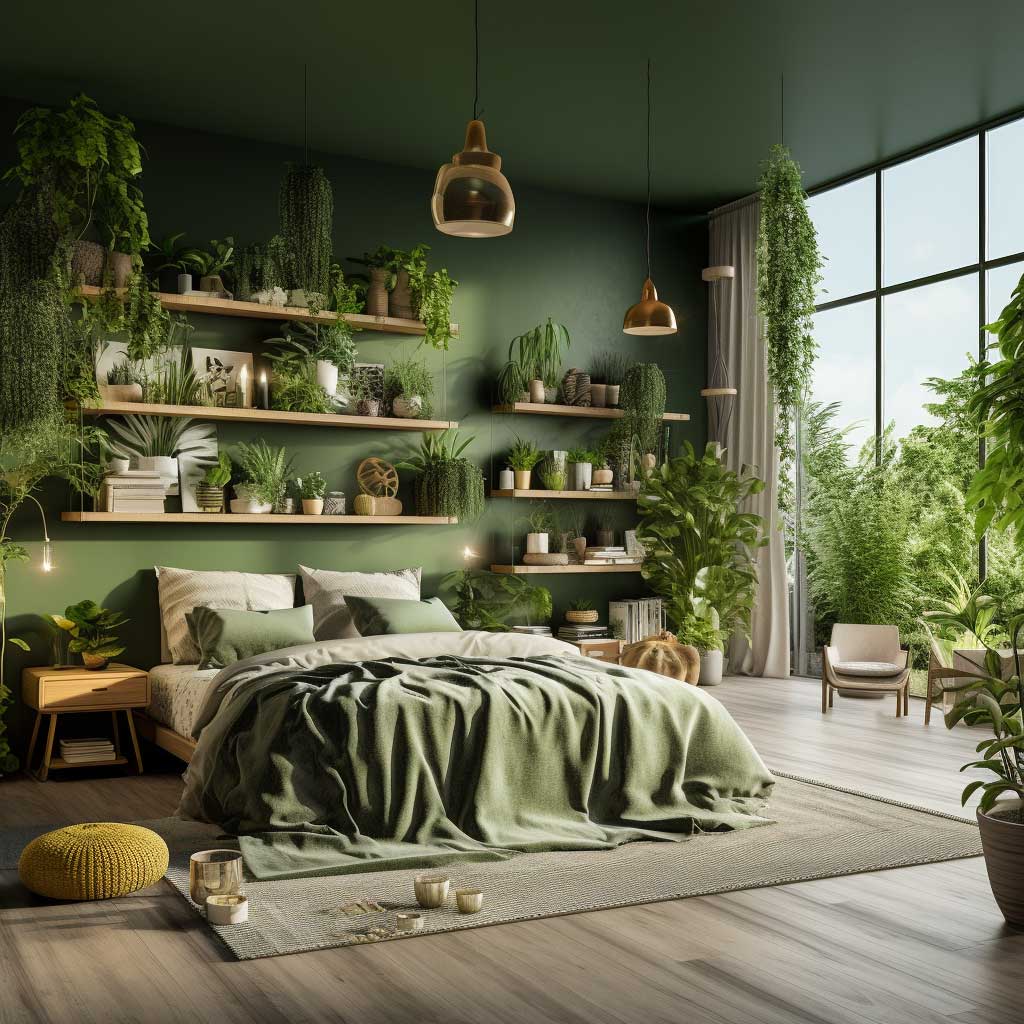7 Steps to a Perfect Green Bedroom Interior Design • 333+ Art Images