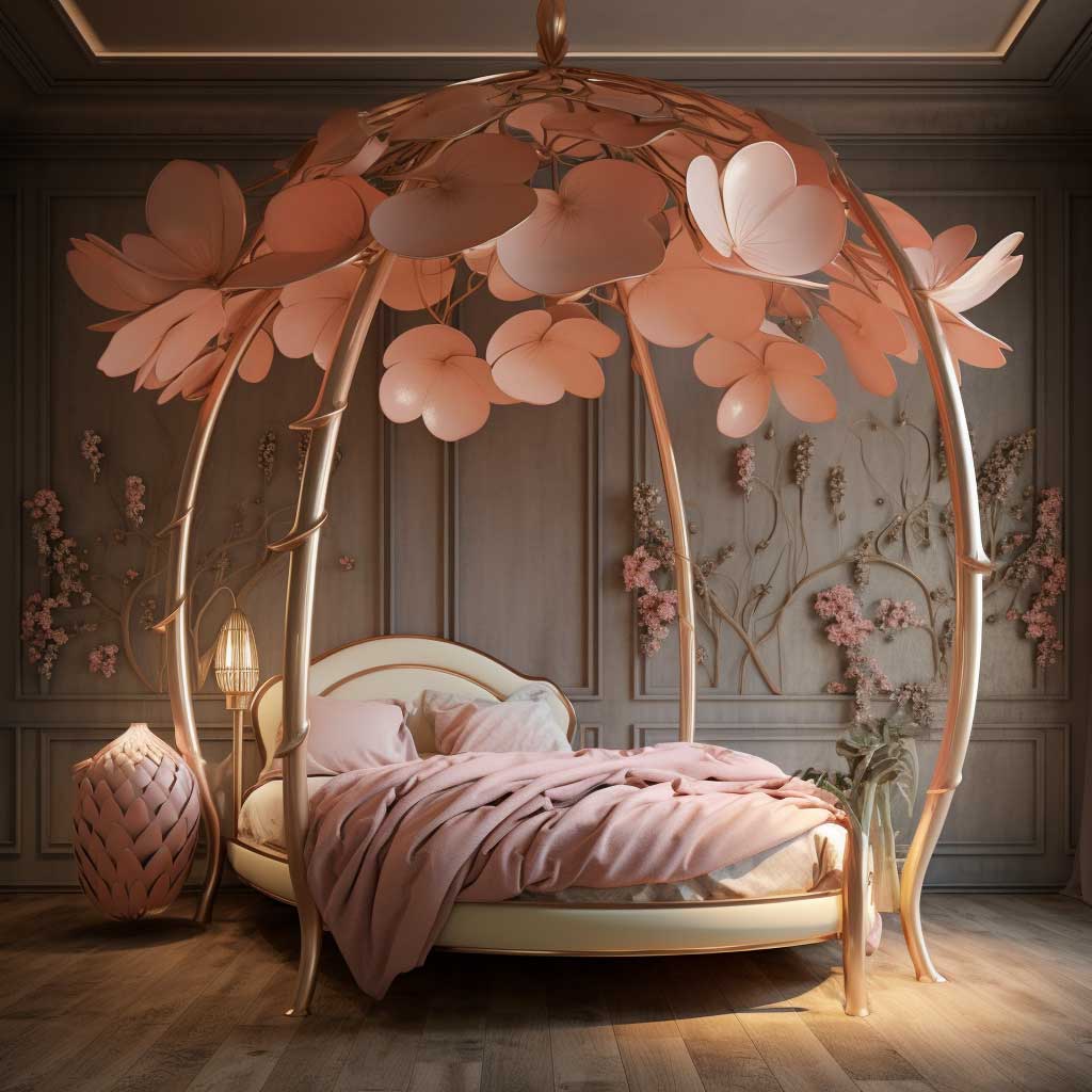Explore the magic of dreamy nights with whimsical canopy beds, a top choice in children's bedroom furniture ideas that promises a fairy-tale sleep.