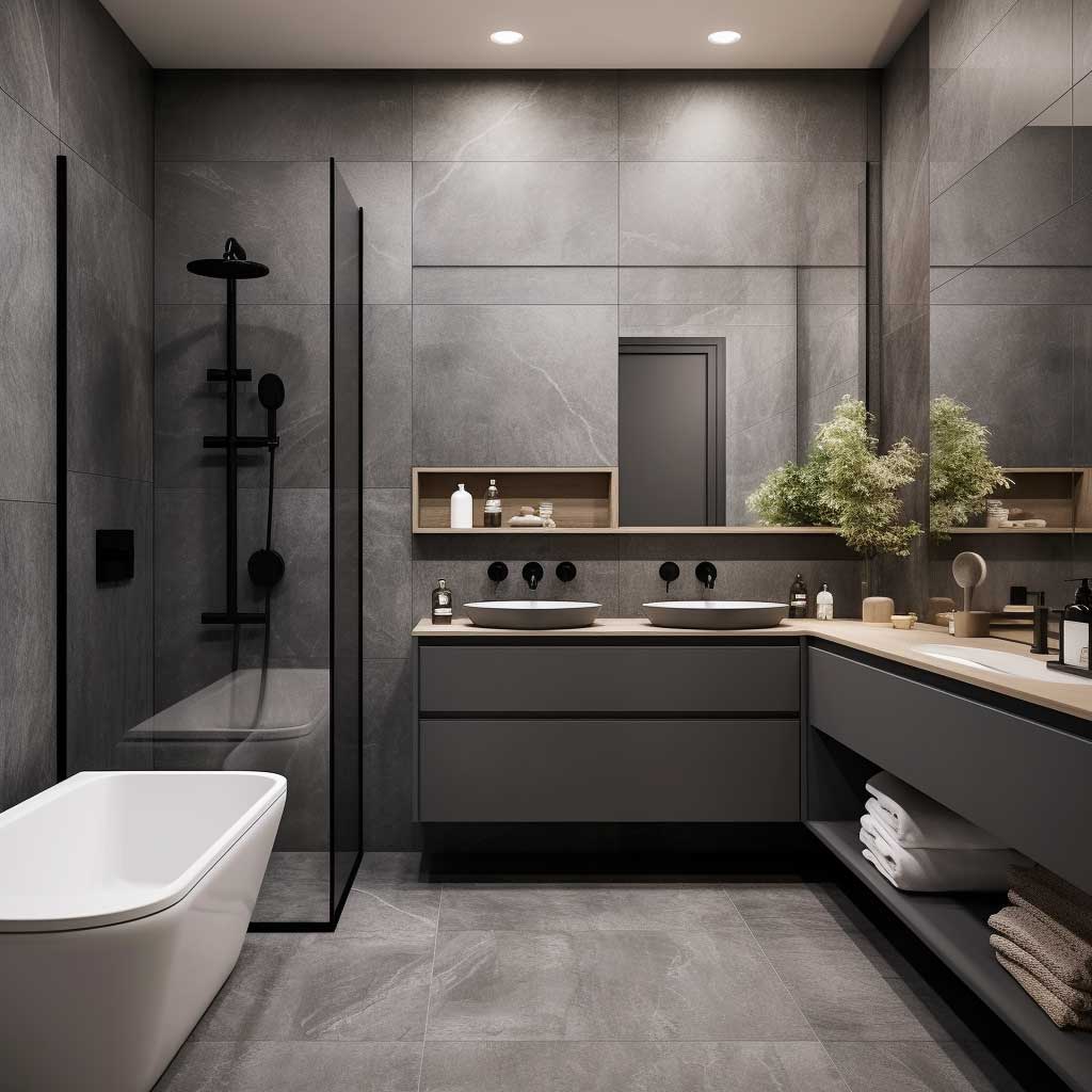 Minimalist Grey Bathroom Ideas for Small Modern Spaces • 333+ Inspiring ...