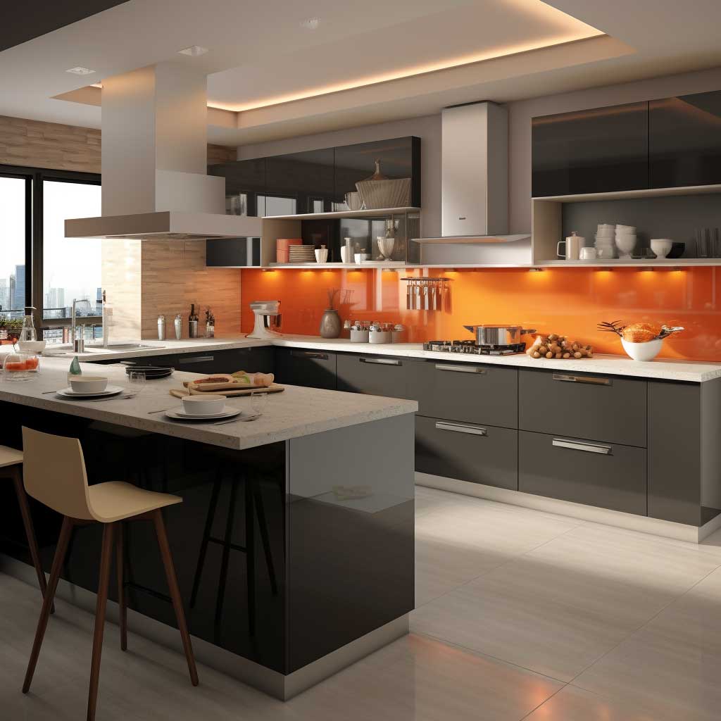 U Shaped Modern Modular Kitchen Delights for Stylish Living • 333 ...