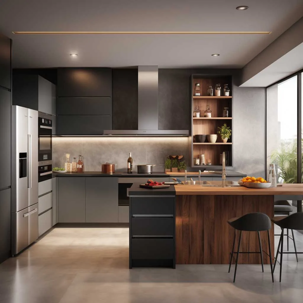 U Shaped Modern Modular Kitchen Delights for Stylish Living