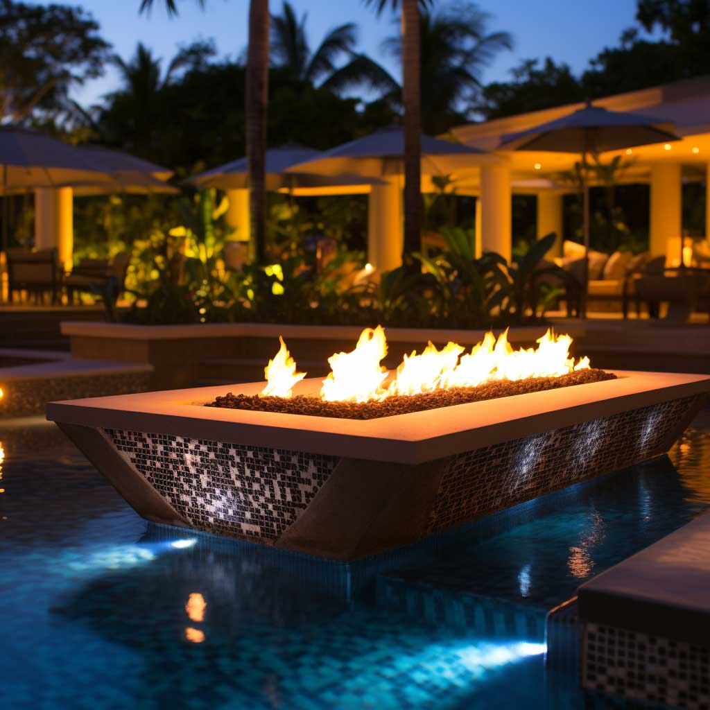 Combine the elements with backyard fire pit designs that integrate water features, creating a mesmerizing interplay of fire and water.