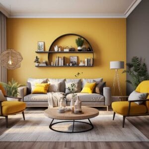 4+ Modern Yellow Living Room Designs for a Sunny Interior • 333 ...