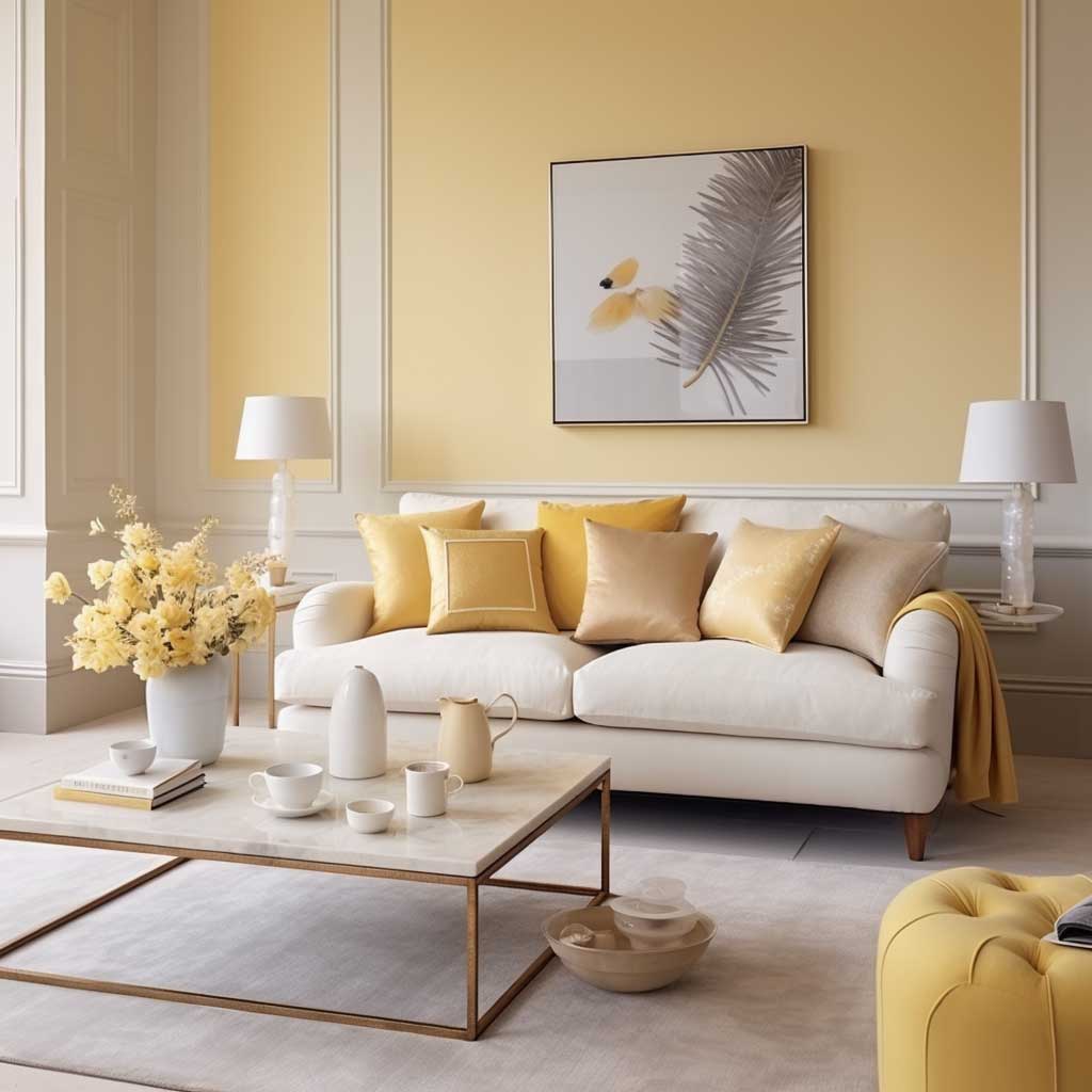 4+ Modern Yellow Living Room Designs for a Sunny Interior • 333 ...