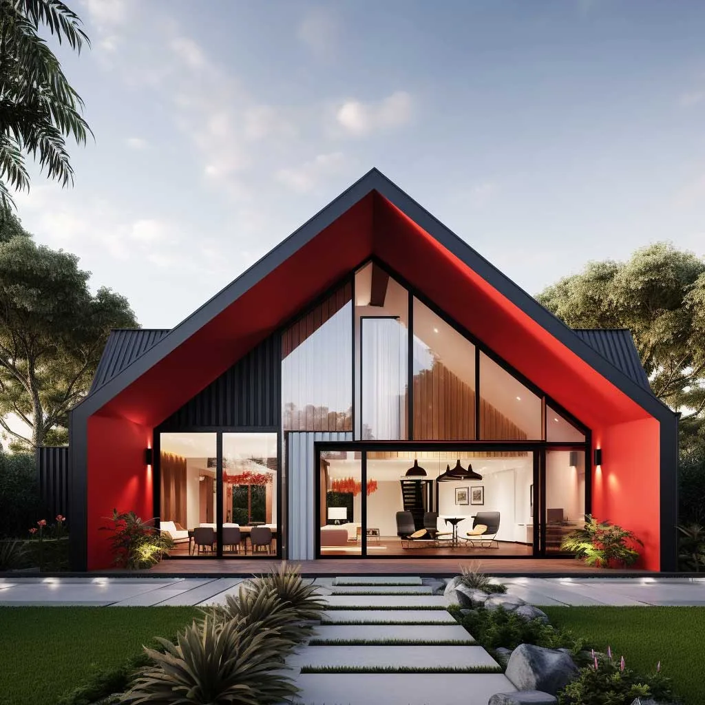 Explore a classic palette revived in these red roof house paint ideas, where timeless colors meet the iconic red roof for a look that exudes heritage and warmth.