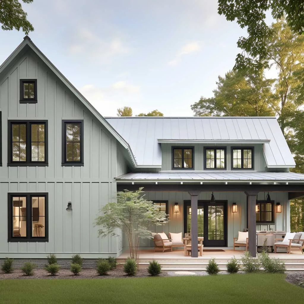 Experience the understated sophistication of sage green, a unique exterior house color that harmonizes with nature's palette, providing an earthy elegance that soothes the senses and refreshes the spirit.