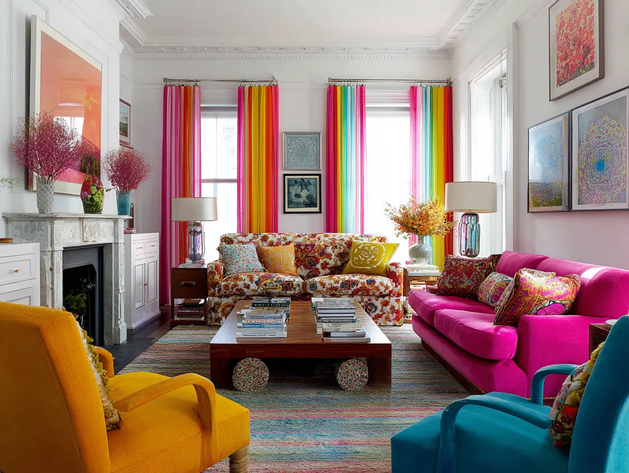 Bright living room ideas with bold colors