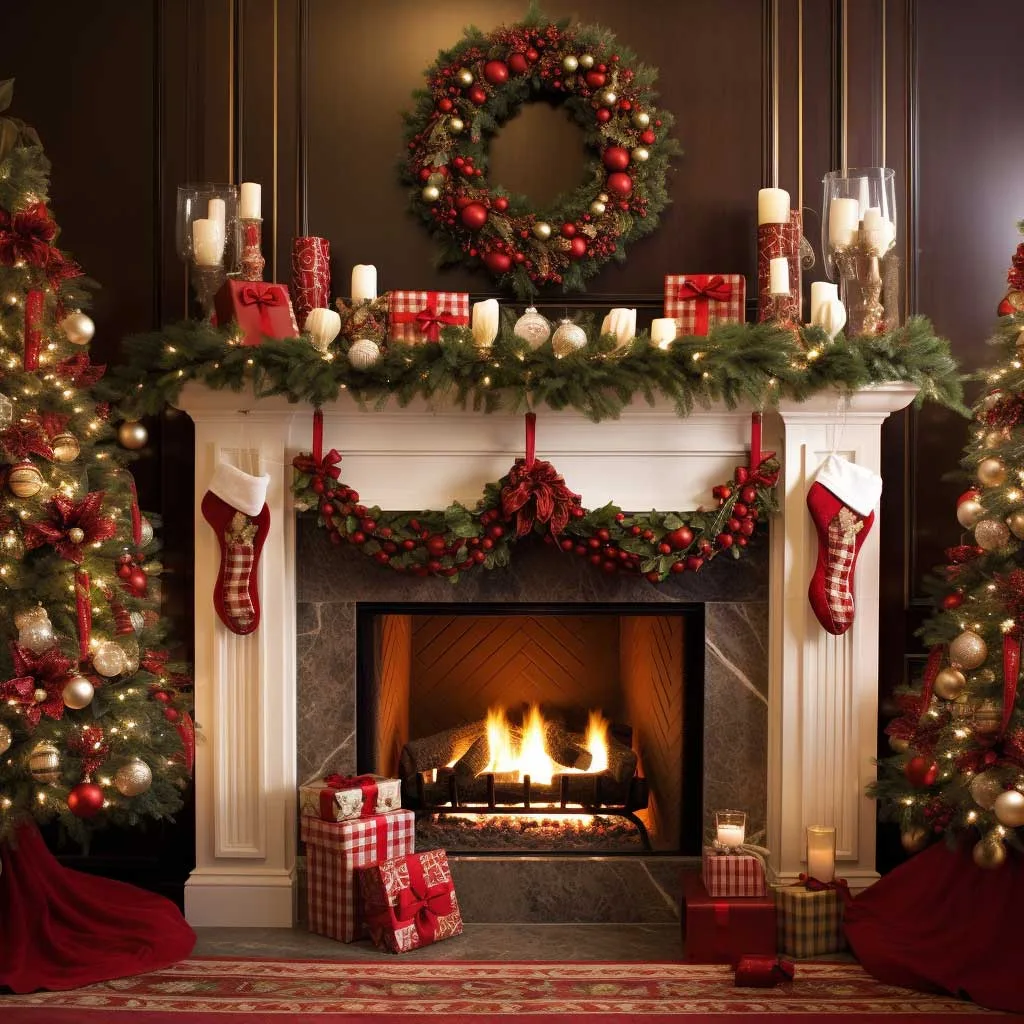 Enchanting Christmas Fireplace Mantel Decorations for a Warm Holiday Ambiance 333k Inspiring Lifestyle Ideas
