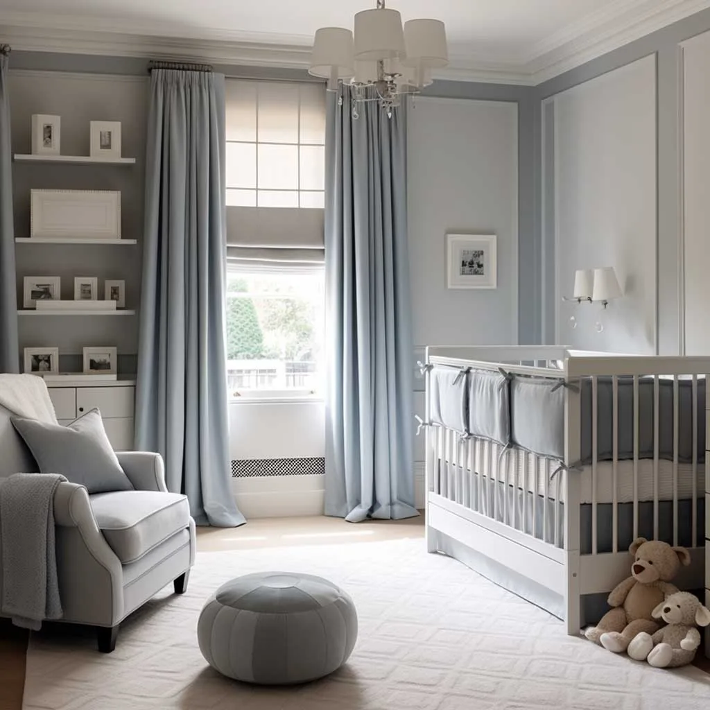 Nursery with grey furniture best sale