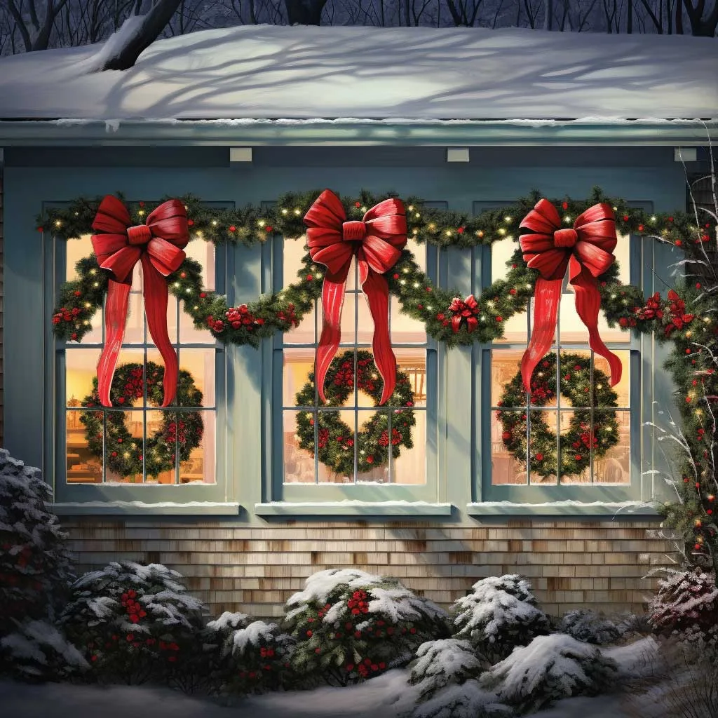 Christmas window decorations discount