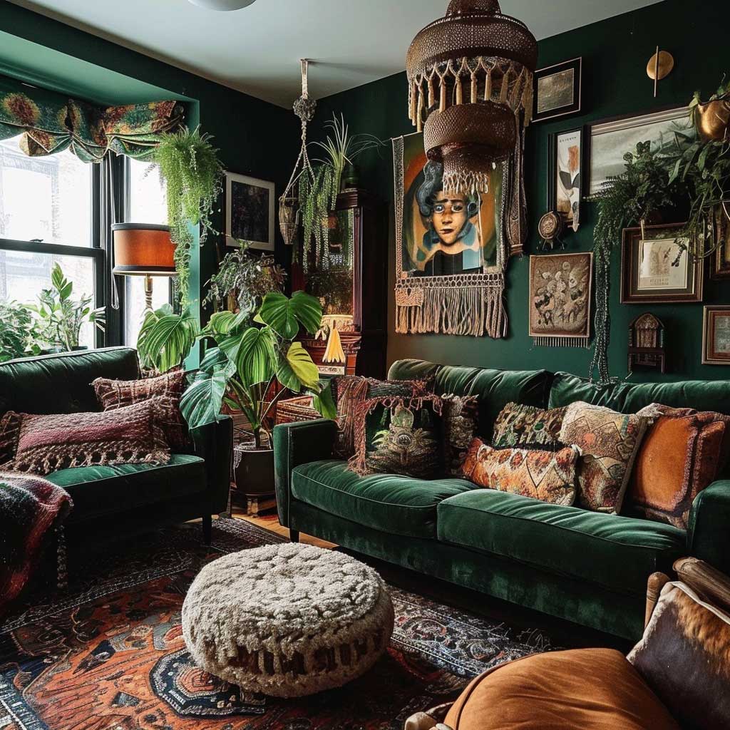 Sophisticated Dark Green Living Room Palettes for a Luxurious Feel ...