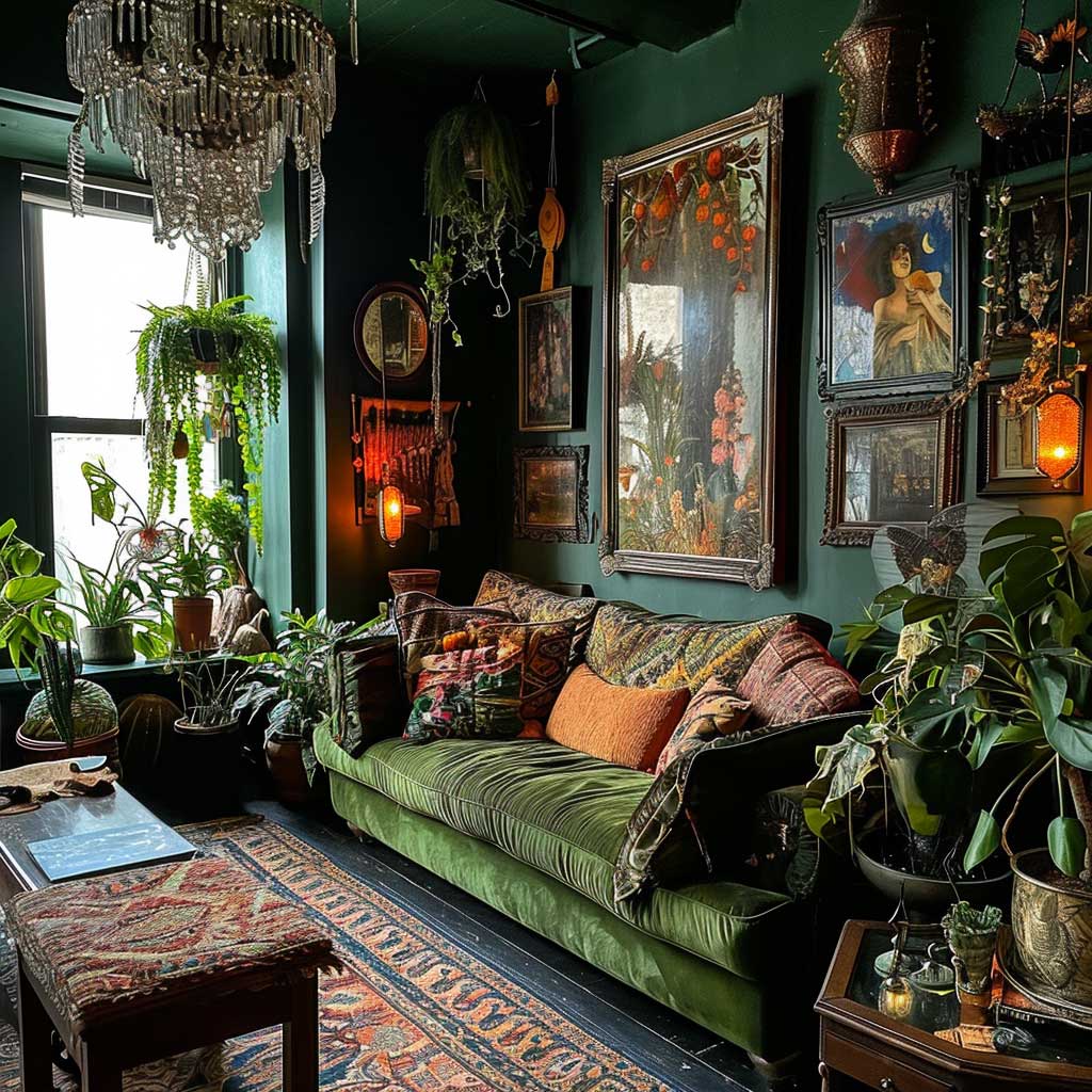 Sophisticated Dark Green Living Room Palettes for a Luxurious Feel ...