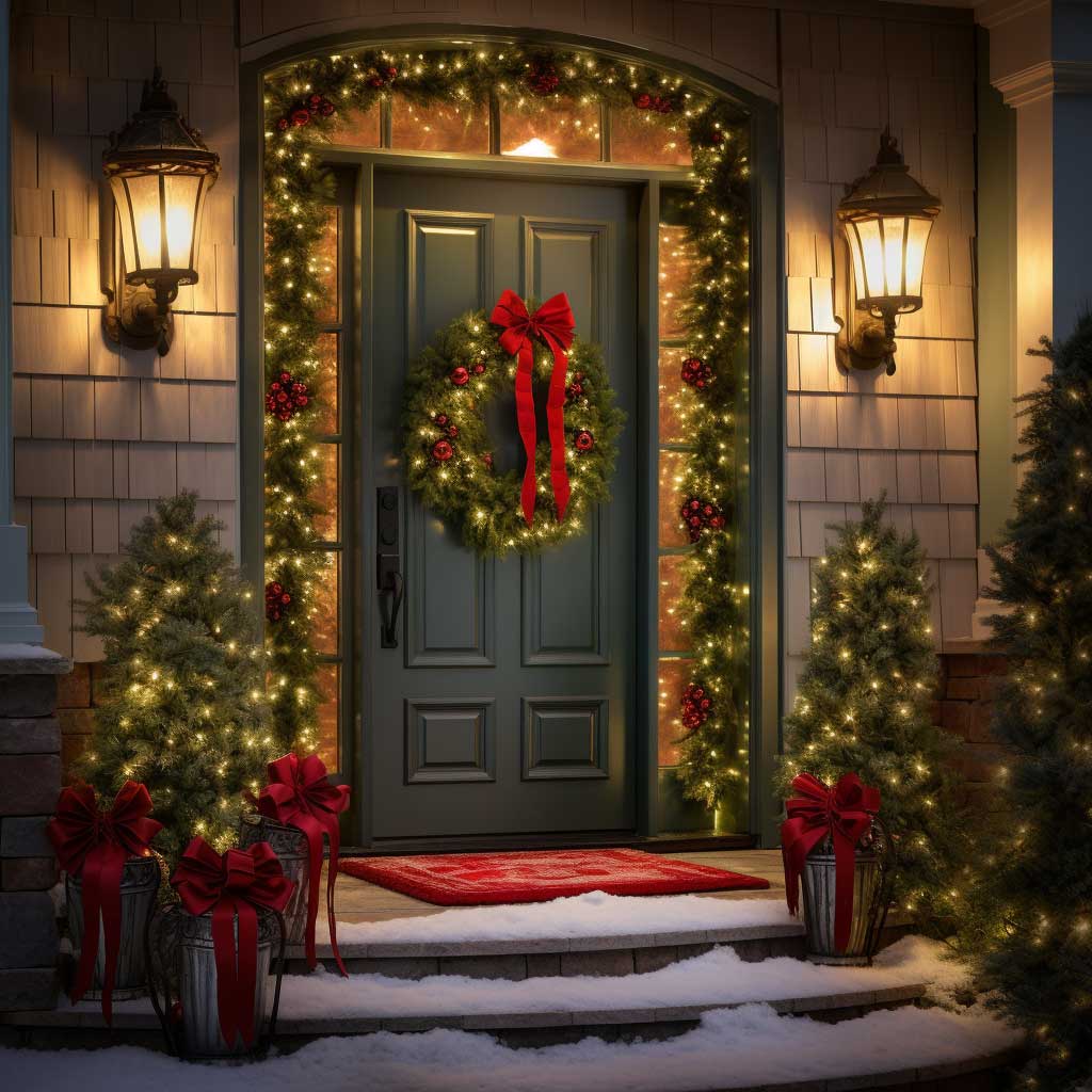 15+ Unforgettable Front Door Christmas Decorations for a Festive Season ...