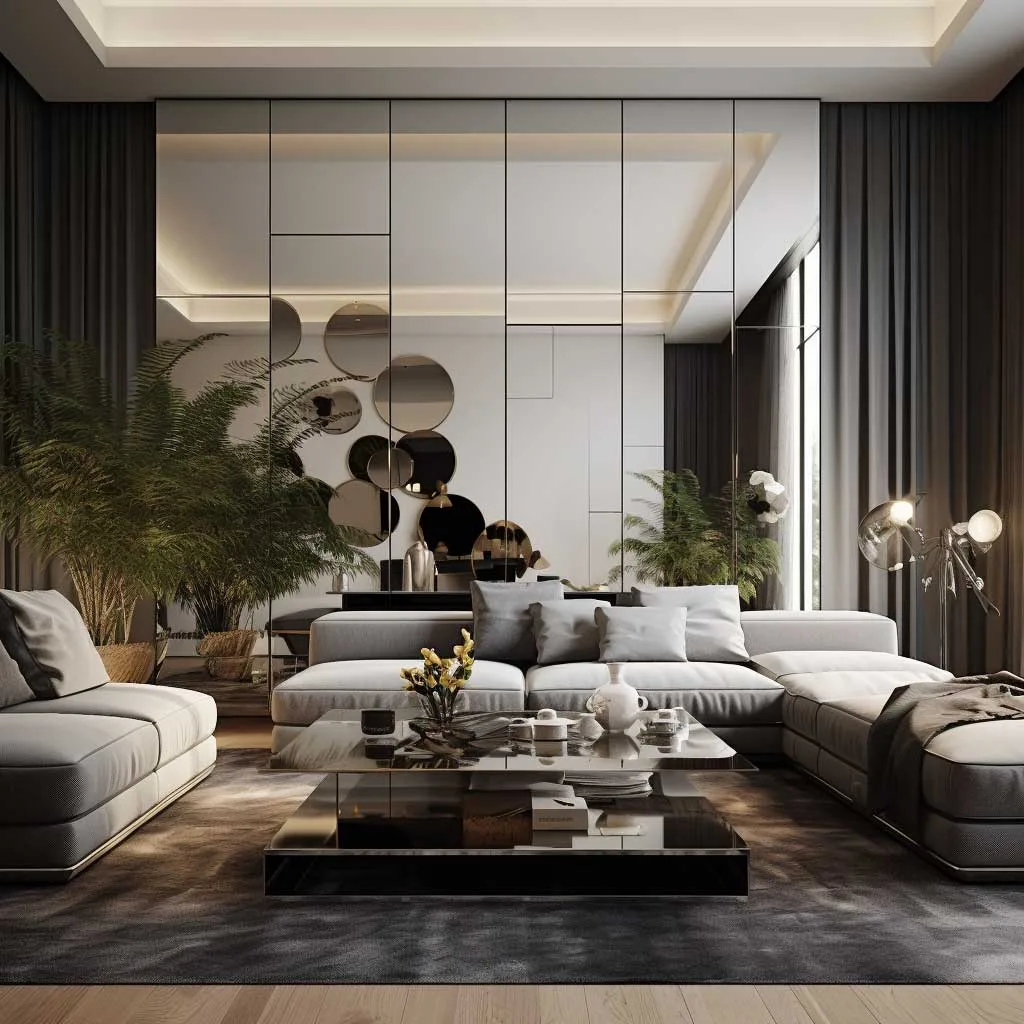 Fusing Functionality and Style: Full Wall Mirrors in Modern Living Room Designs - 2