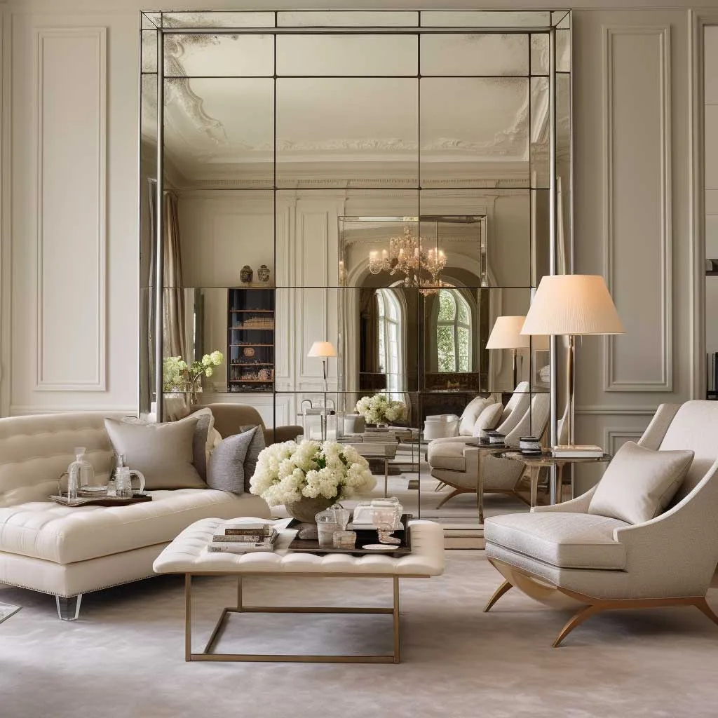 Elevating Elegance in Classic Living Rooms with Full Wall Mirrors - 4