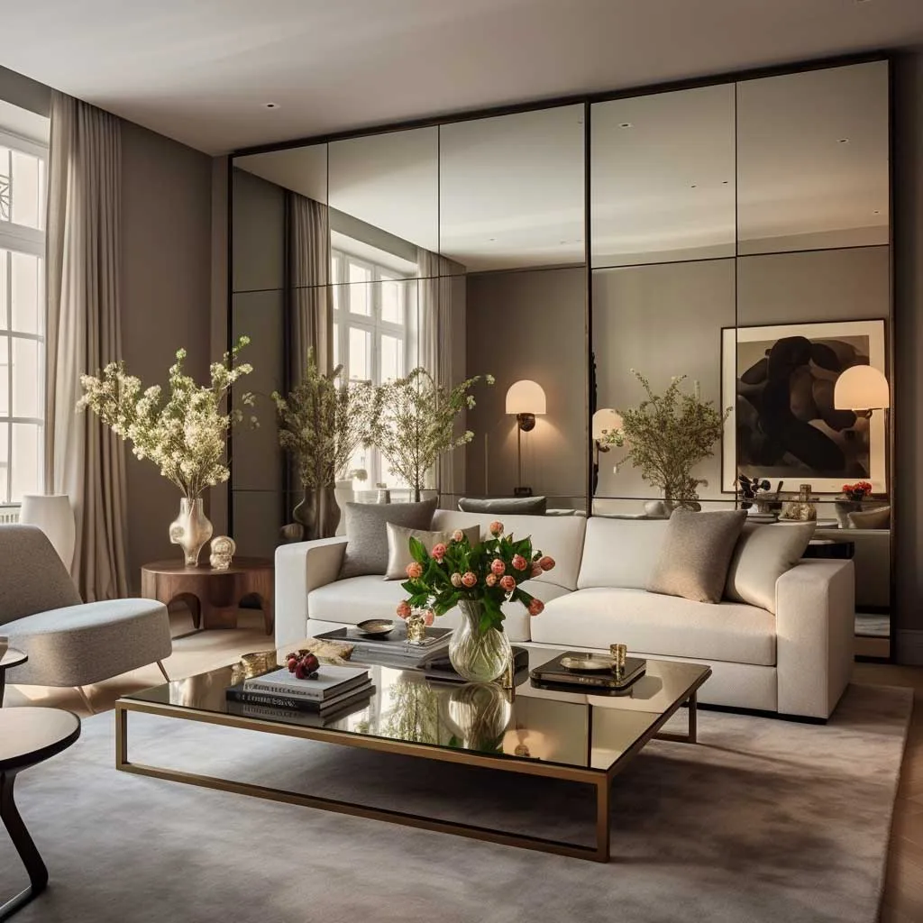 The Illusion of Space: Full Wall Mirrors in Contemporary Living Rooms - 5