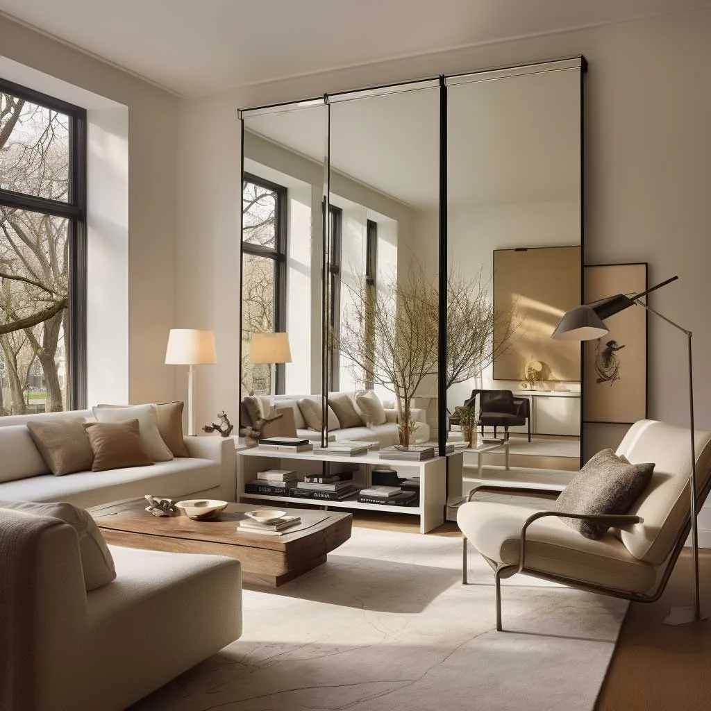 The Illusion of Space: Full Wall Mirrors in Contemporary Living Rooms - 7