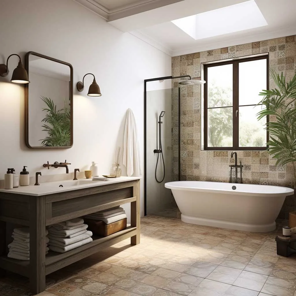 Spanish Style Shower Bath Spanish Tiles Create A Splash In A Small