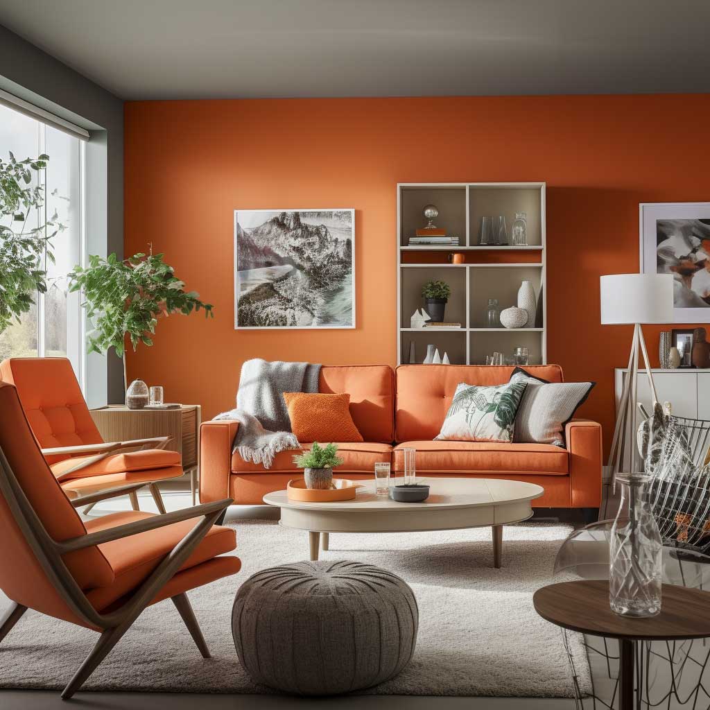 15+ Lively Orange Living Room Ideas for a Modern Home • 333+ Inspiring ...