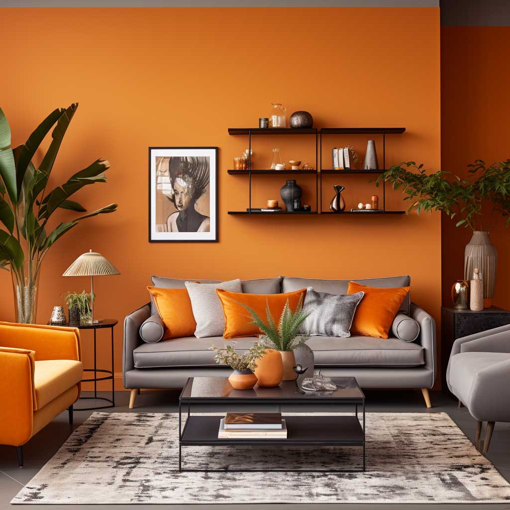 15+ Lively Orange Living Room Ideas for a Modern Home • 333+ Inspiring ...