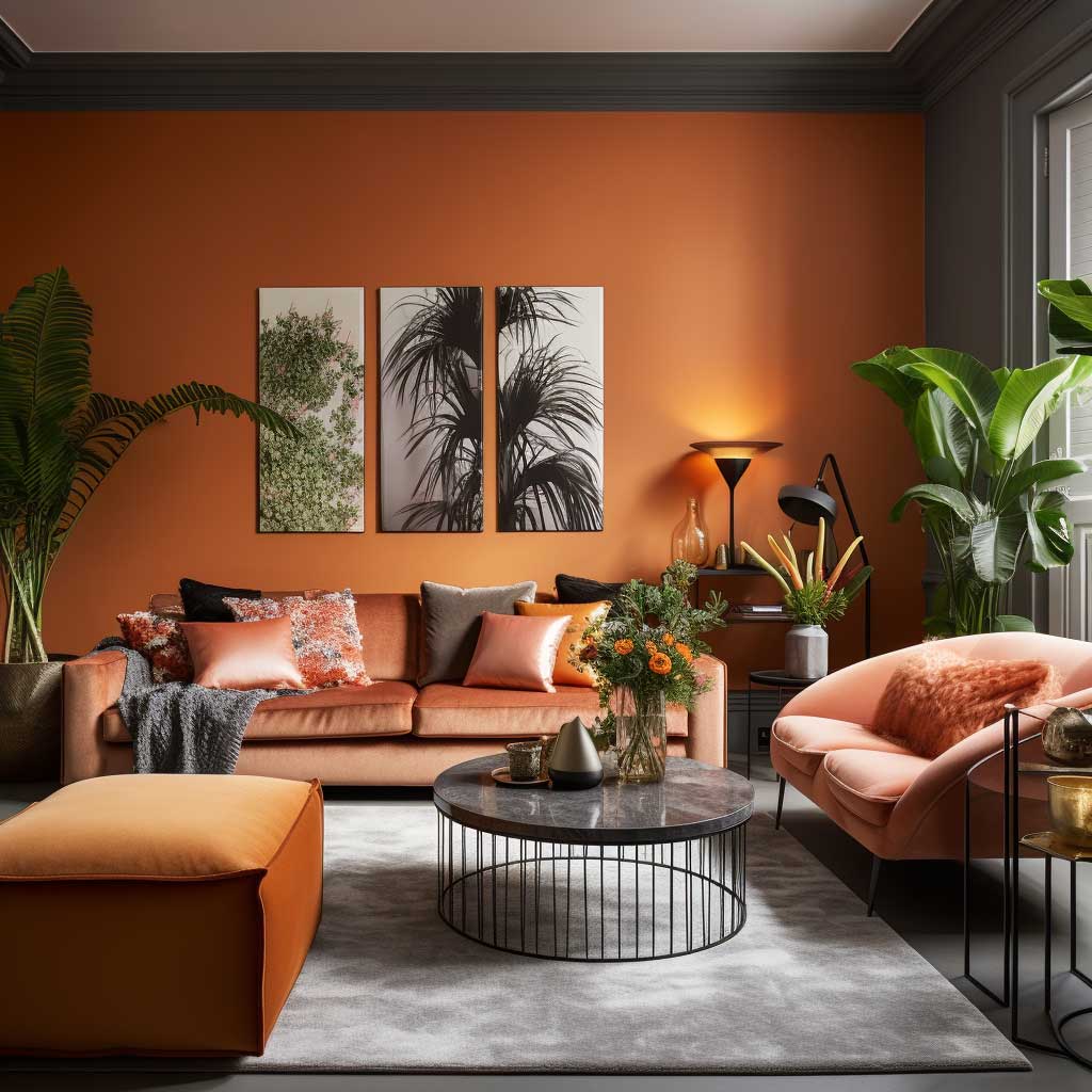 15+ Lively Orange Living Room Ideas for a Modern Home • 333+ Inspiring ...