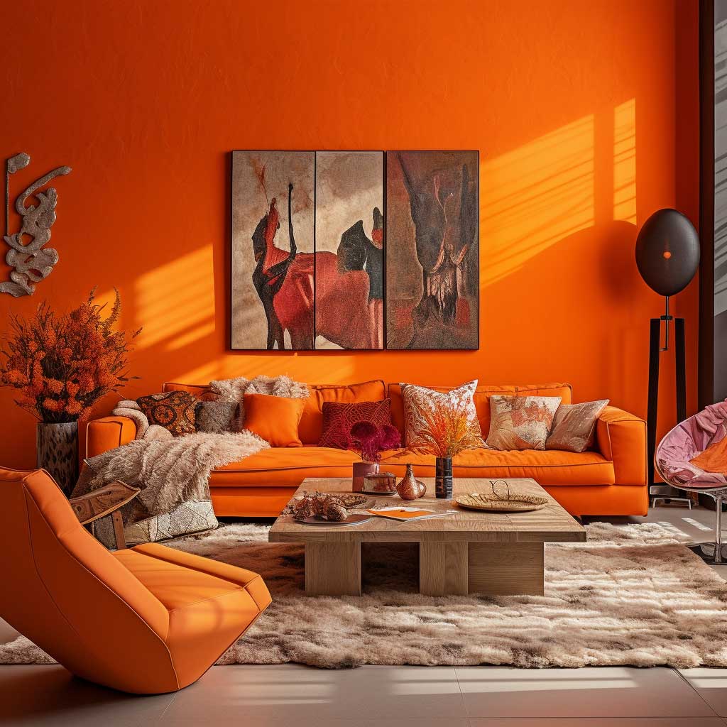 15+ Lively Orange Living Room Ideas for a Modern Home • 333+ Inspiring ...