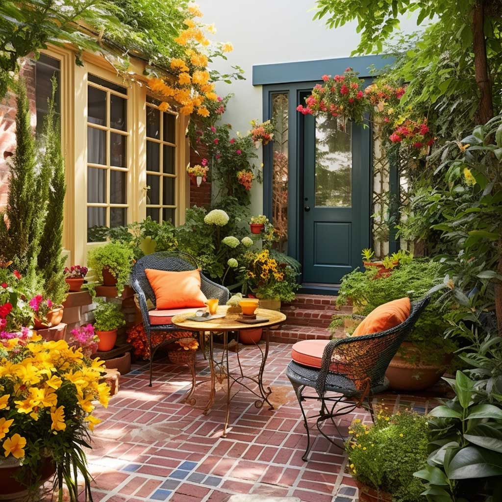 Delve into the enchanting world of a petite patio turned grand through innovative use of space, harmonious color palettes, and strategic layout.