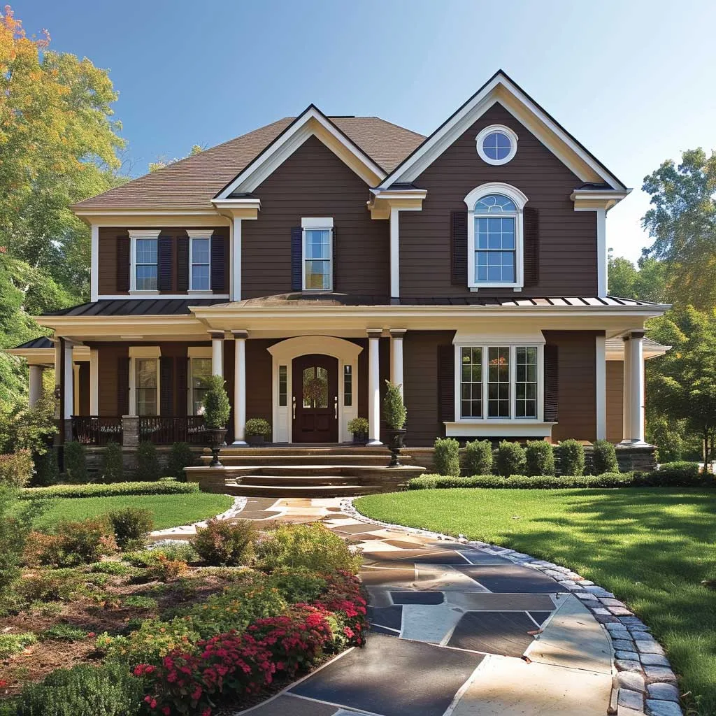 Chocolate Brown and Honey Gold for Warm and Rich Exterior Colours