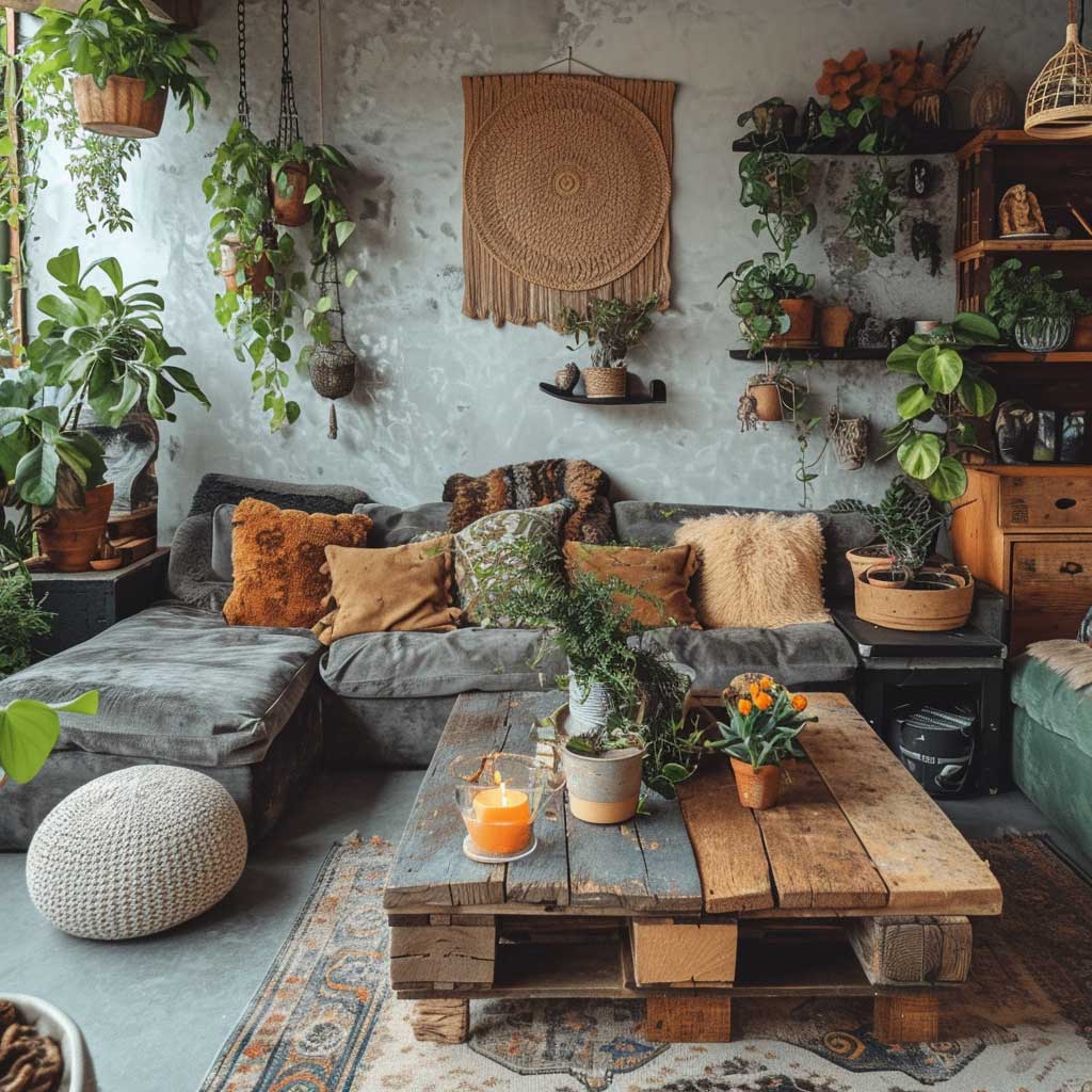 21+ Boho Industrial Living Room Ideas for the Modern Home • 333+ Art Images