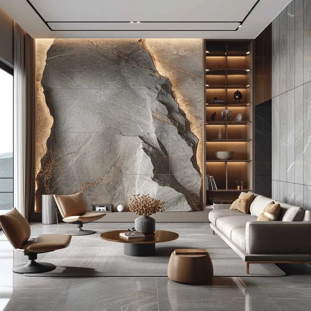 Accentuate Your Living Room with Premium Stone Wall Cladding