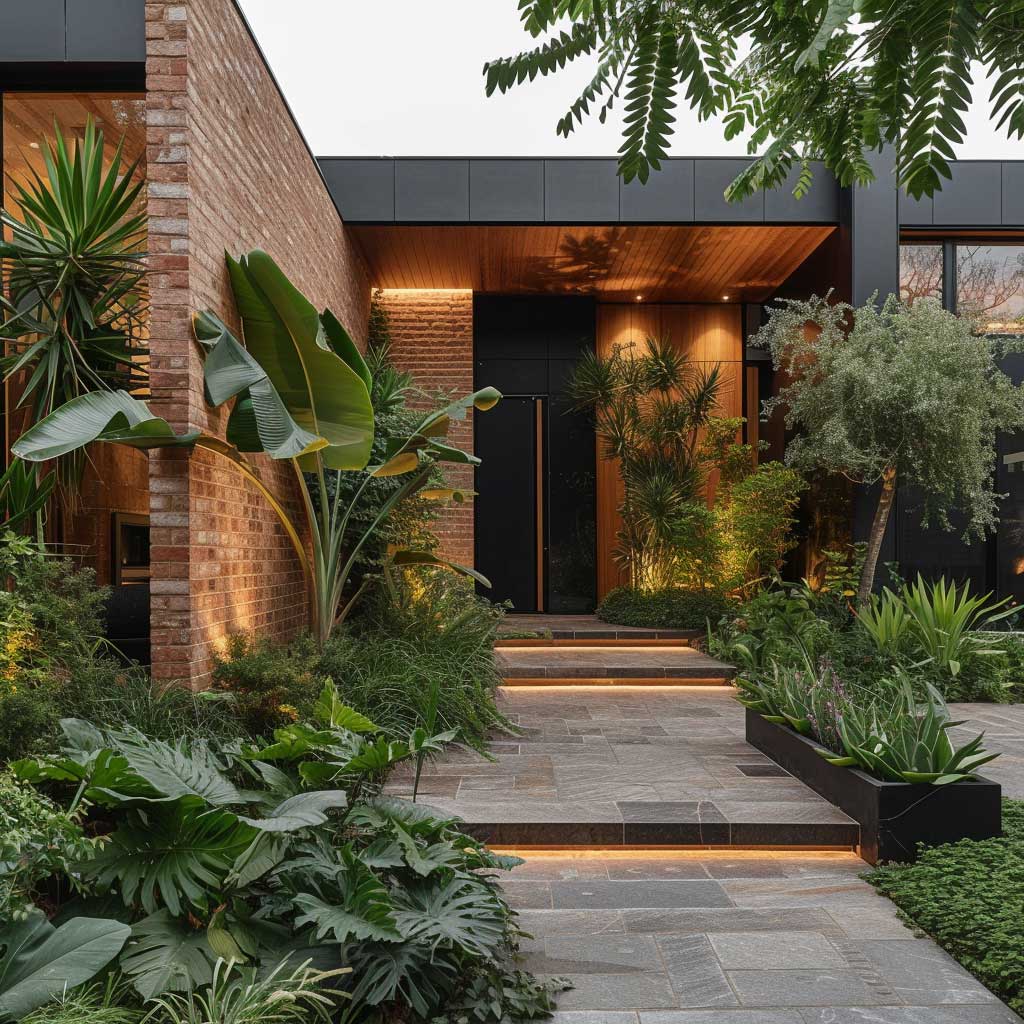 Boost Your Home's Facade with Modern Front Garden Brick Wall Designs