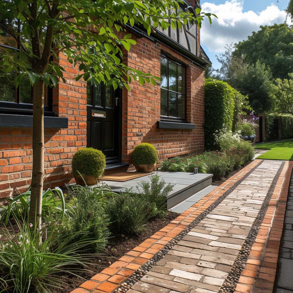 Boost Your Home's Facade with Modern Front Garden Brick Wall Designs