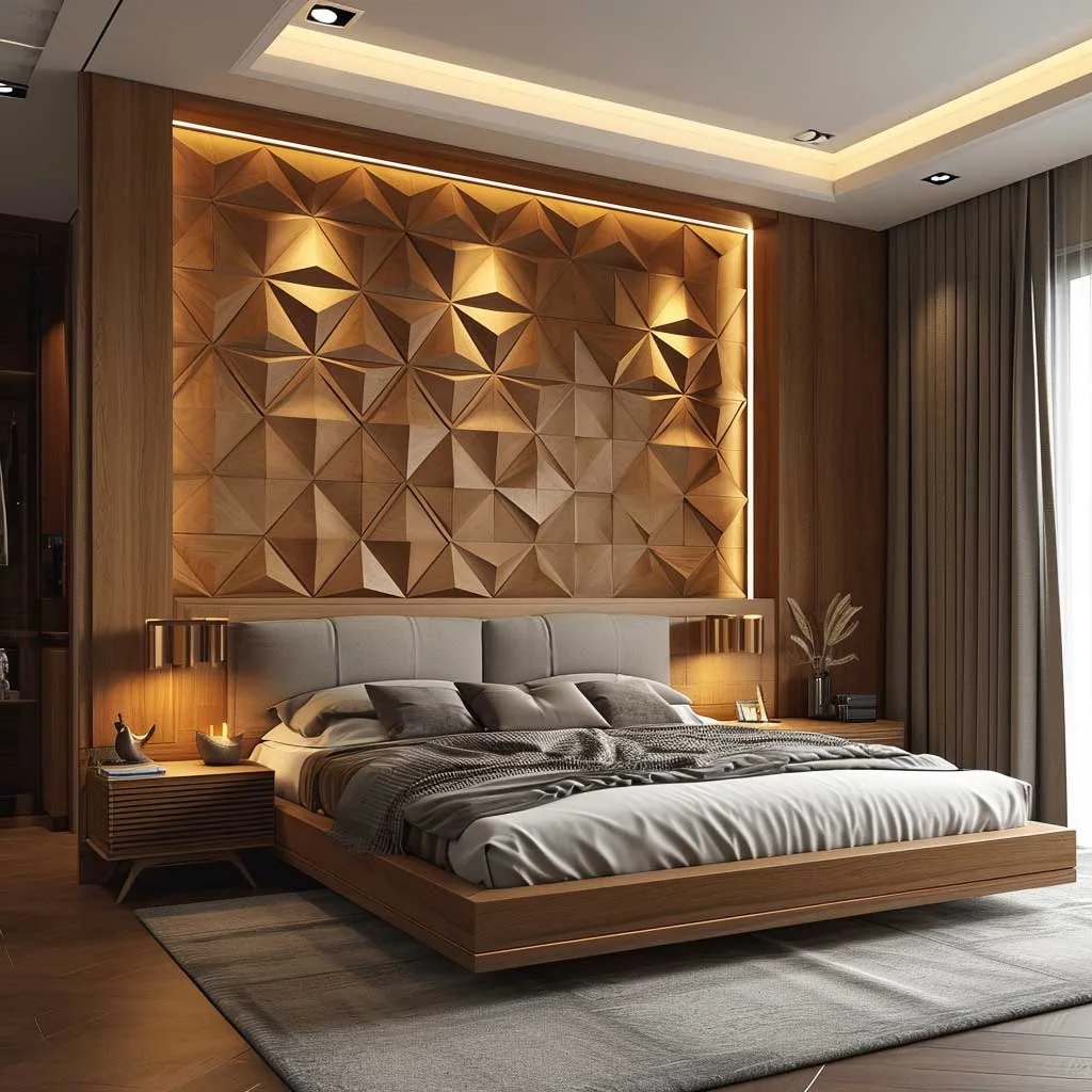 Modern Bedroom Furniture Design Panel Bedroom Set 6 Pieces MT 6631
