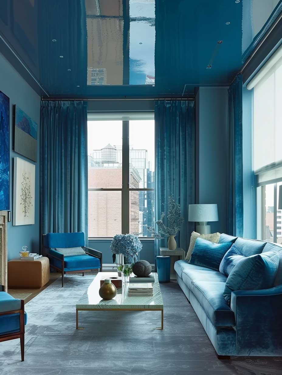 Blue Colour Wall Paint Ideas Combinations Shades Room Styles