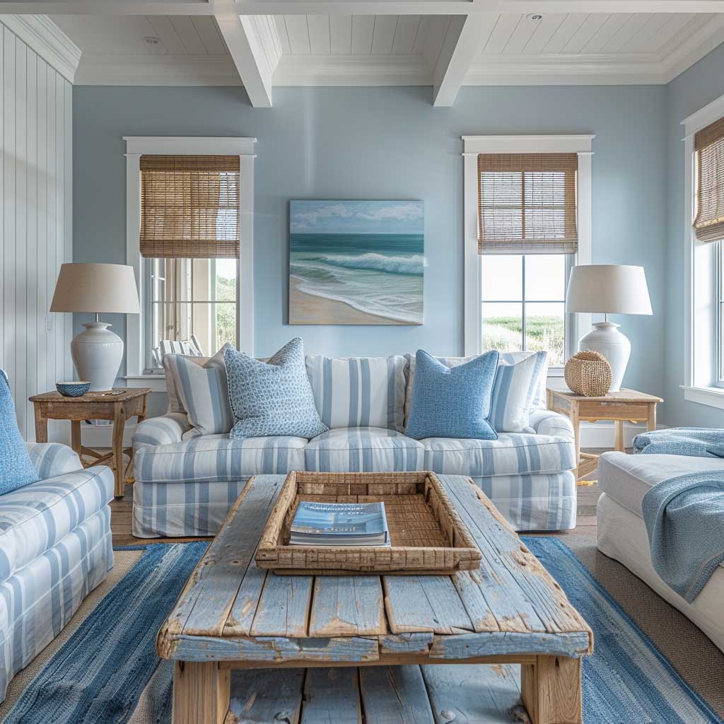 3+ Blue Interior Design Living Room Decor Tips for a Serene Home • 333 ...