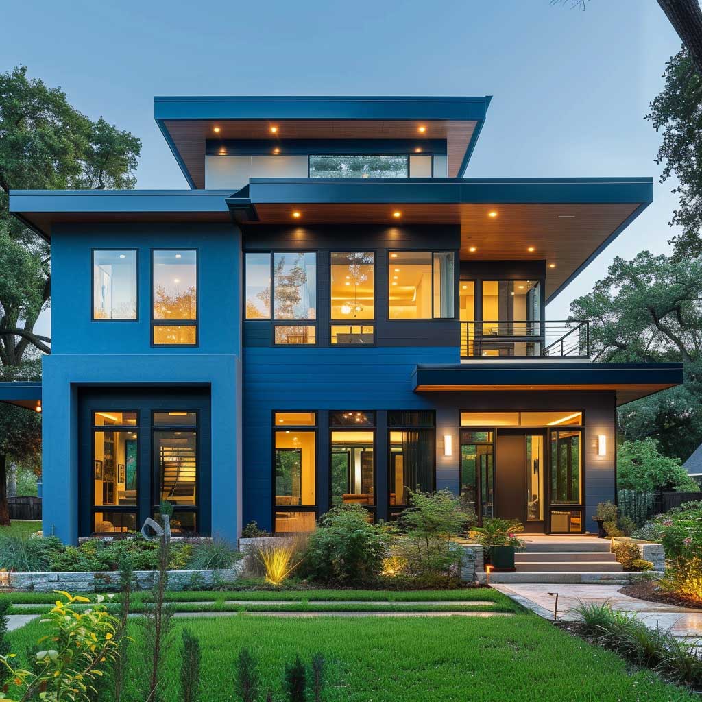 13+ Cyan and Espresso Exterior Wall Paint Ideas for Cool Depth • 333 ...