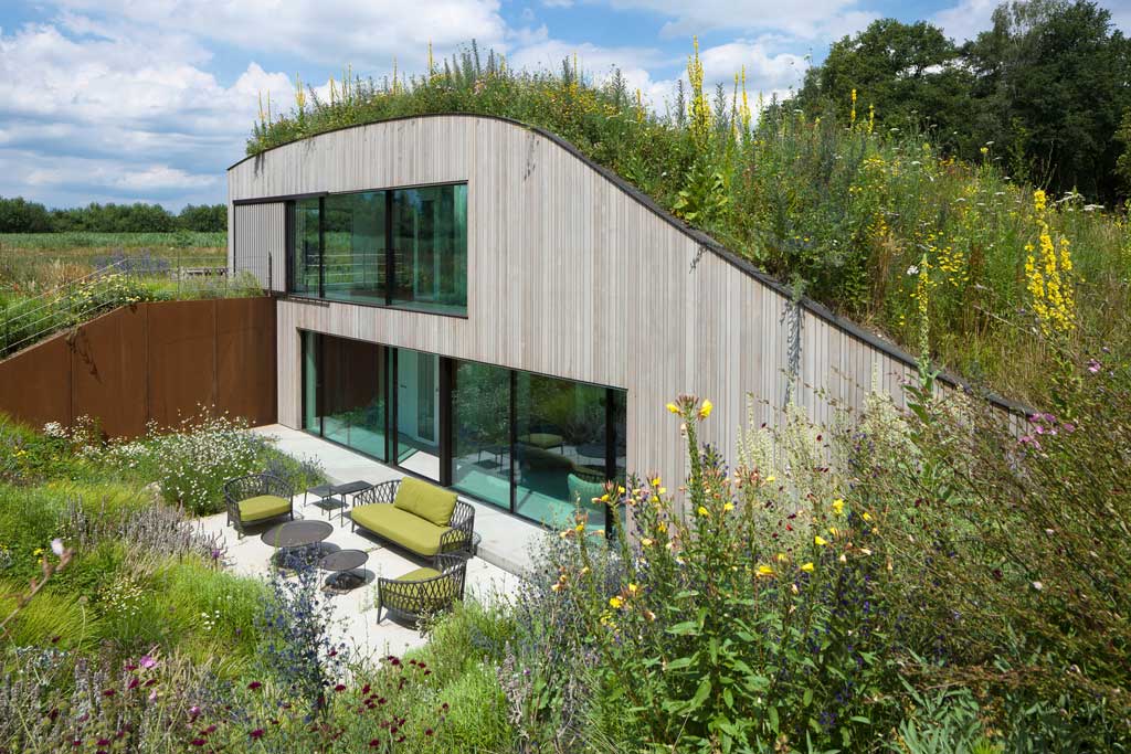 Sustainable Living Under the Earth: A Green Roof Oasis