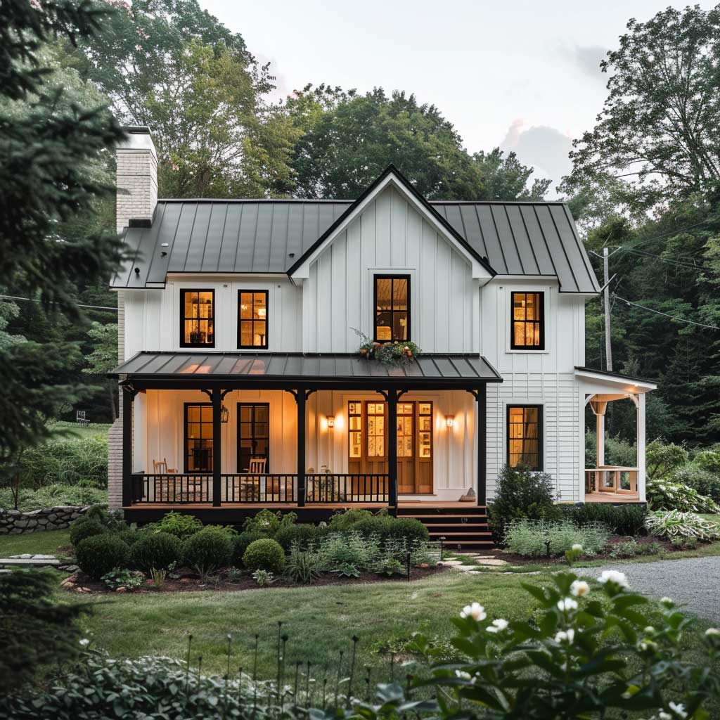 15+ Stunning Black and White Farmhouse Exterior Inspirations • 333 ...