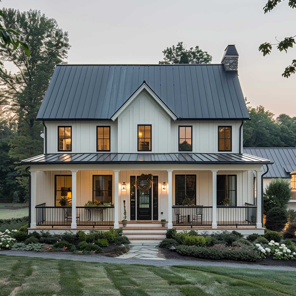 15+ Stunning Black and White Farmhouse Exterior Inspirations • 333 ...