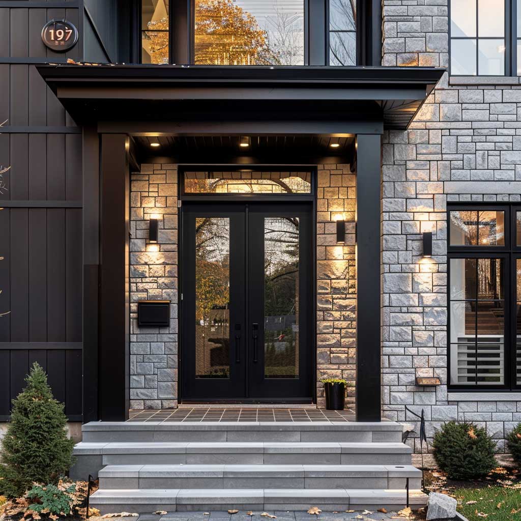 Bold Statements: Incorporating Black Accents for a Striking House Front
